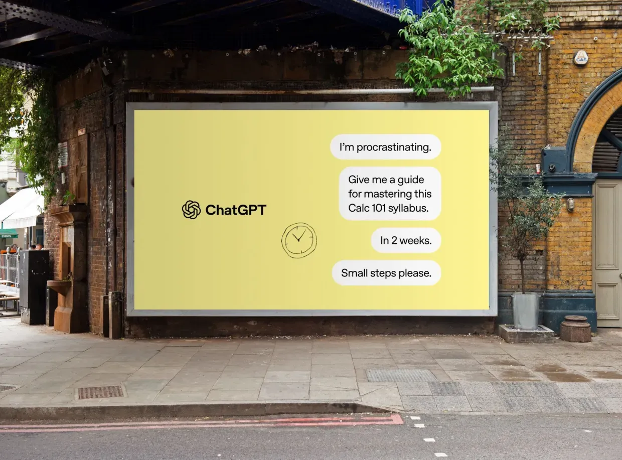 OpenAI se dirige a los estudiantes universitarios en su primera campaña de marketing a gran escala. Fuente: Open AI