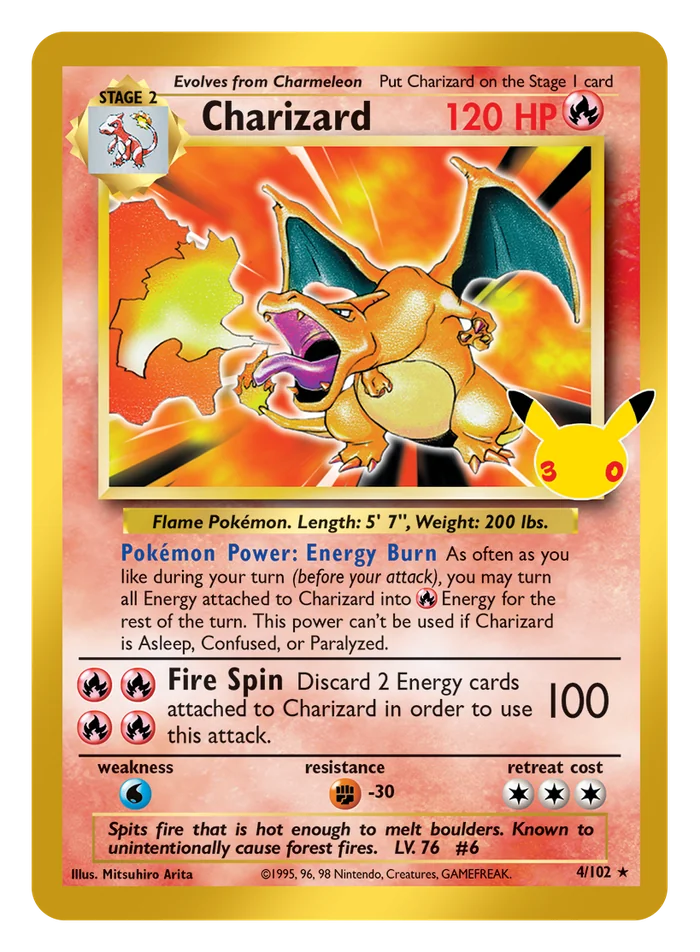 Charizard, colección 30th Celebration (2026).