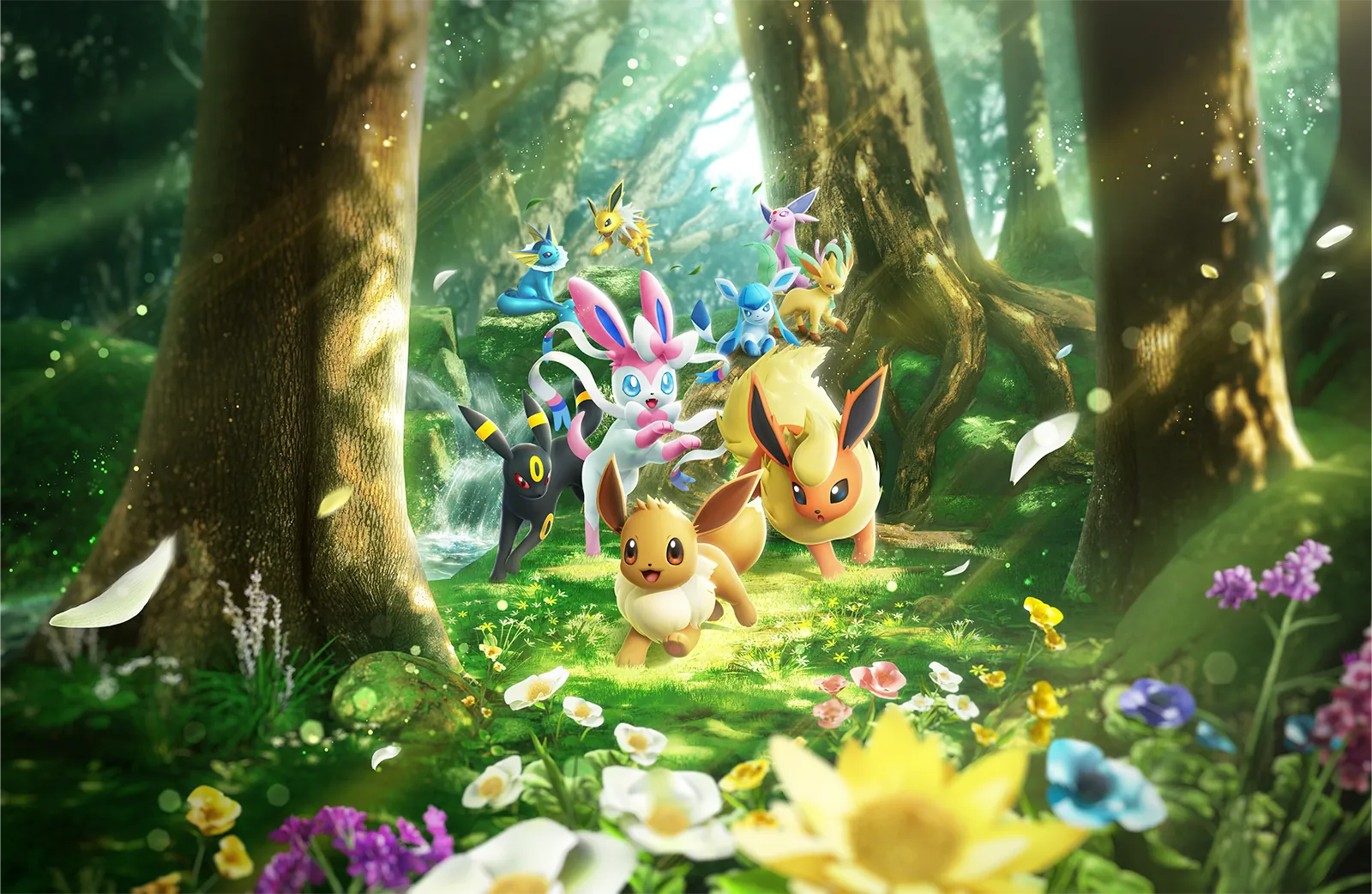 Arte de la expansión Eevee Grove de Pokémon TCG Pocket.